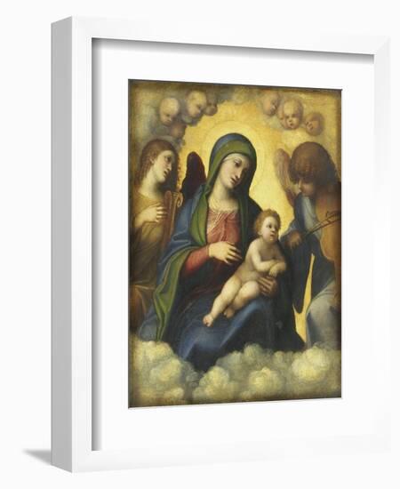 Madonna and Child in Glory-Correggio-Framed Giclee Print