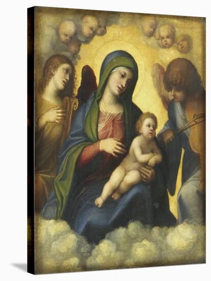 Madonna and Child in Glory-Correggio-Stretched Canvas