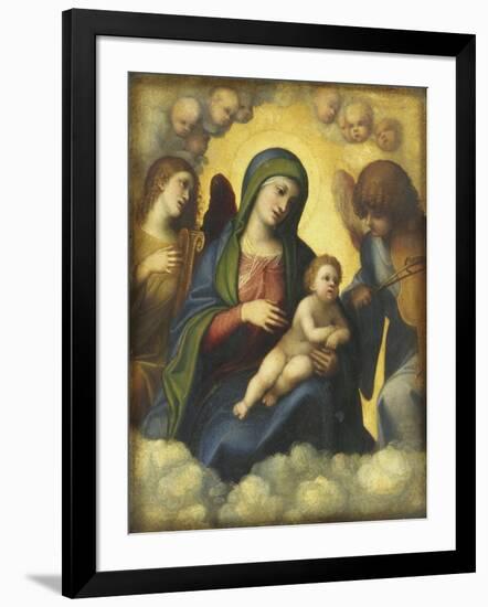 Madonna and Child in Glory-Correggio-Framed Giclee Print