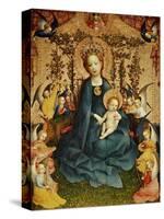 Madonna and Child in the Rose-Garden.-Stephan Lochner-Stretched Canvas