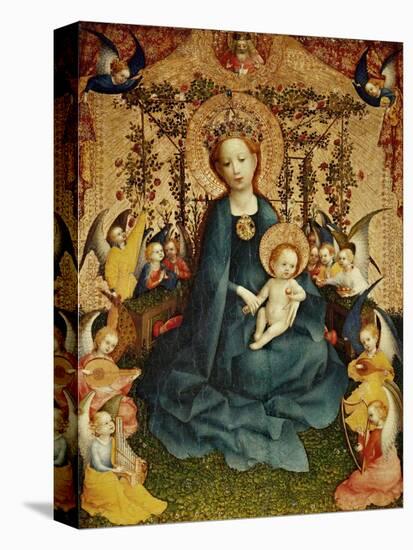 Madonna and Child in the Rose-Garden.-Stephan Lochner-Stretched Canvas