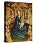 Madonna and Child in the Rose-Garden.-Stephan Lochner-Stretched Canvas