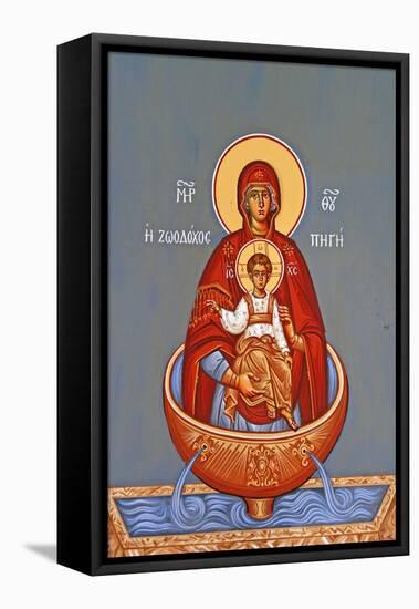 Madonna and Child, Kykkos Monastery, Cyprus-null-Framed Stretched Canvas