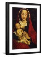 Madonna and Child, Left Panel of a Diptych, the Right Wing in the Musee Des Beaux Arts, Brussels-Rogier van der Weyden-Framed Giclee Print