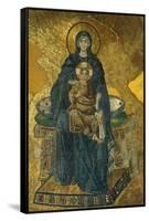 Madonna and Child, Mosaic from the Apse, Shortly after 834 CE-null-Framed Stretched Canvas
