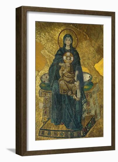 Madonna and Child, Mosaic from the Apse, Shortly after 834 CE-null-Framed Giclee Print