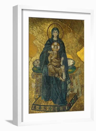 Madonna and Child, Mosaic from the Apse, Shortly after 834 CE-null-Framed Giclee Print