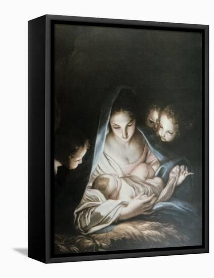 Madonna and Child No.1-Carlo Maratti-Framed Stretched Canvas