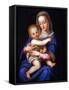 Madonna and Child (Oil on Silvered Copper)-Alessandro Allori-Framed Stretched Canvas