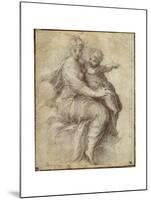 Madonna and Child on the Clouds, C1525-Parmigianino-Mounted Giclee Print