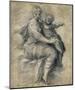 Madonna and Child on the Clouds-Parmigianino-Mounted Art Print