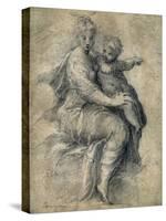 Madonna and Child On The Clouds-Parmigianino-Stretched Canvas