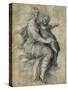 Madonna and Child On The Clouds-Parmigianino-Stretched Canvas