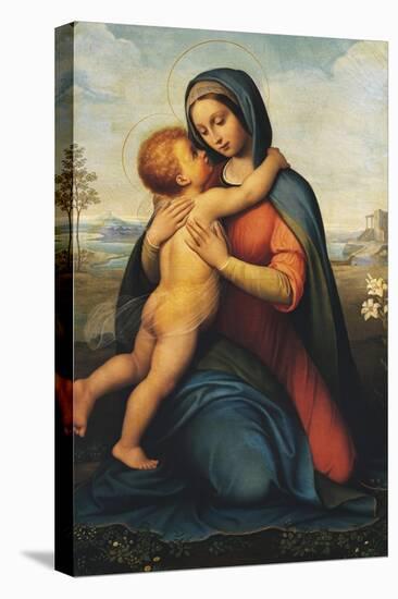 Madonna and Child or Madonna Del Giglio-null-Stretched Canvas