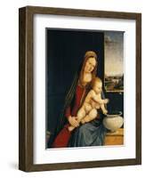 Madonna and Child or Madonna of the Carnations, 1490-1495-Andrea Solario-Framed Giclee Print