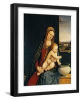 Madonna and Child or Madonna of the Carnations, 1490-1495-Andrea Solario-Framed Giclee Print