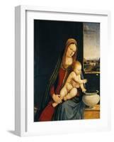 Madonna and Child or Madonna of the Carnations, 1490-1495-Andrea Solario-Framed Giclee Print