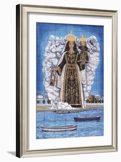 Madonna and Child, Painted Pottery-null-Framed Giclee Print