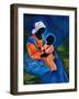 Madonna and child picking flowers-Patricia Brintle-Framed Giclee Print