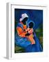 Madonna and child picking flowers-Patricia Brintle-Framed Giclee Print