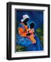 Madonna and child picking flowers-Patricia Brintle-Framed Giclee Print