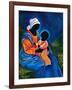 Madonna and child picking flowers-Patricia Brintle-Framed Giclee Print