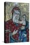 Madonna and Child, Preserved in National Museum of Art, Banffy Palace, Cluj-Napoca, Romania-null-Stretched Canvas