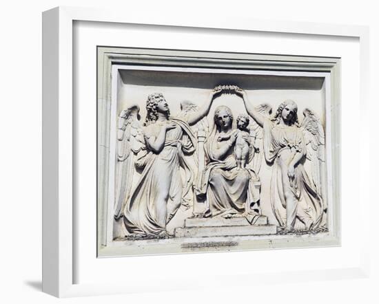 Madonna and Child, Relief in Rochecotte Castle, Saint Patrice, Centre, France-null-Framed Giclee Print