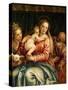 Madonna and Child, Saint and St Peter-null-Stretched Canvas