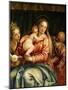 Madonna and Child, Saint and St Peter-null-Mounted Giclee Print