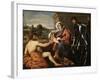 Madonna and Child, Saint John the Baptist and Saint George, Early 1530S-Paris Bordone-Framed Giclee Print