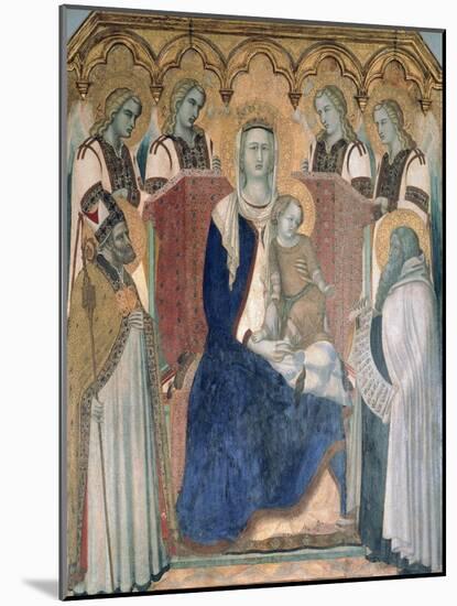 Madonna and Child, Saints and Angels-null-Mounted Giclee Print