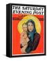 "Madonna and Child," Saturday Evening Post Cover, December 17, 1932-Ellen Pyle-Framed Stretched Canvas