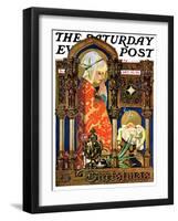 "Madonna and Child," Saturday Evening Post Cover, December 22, 1928-Joseph Christian Leyendecker-Framed Giclee Print