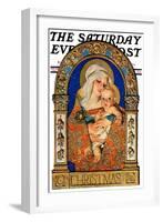 "Madonna and Child," Saturday Evening Post Cover, December 24, 1927-Joseph Christian Leyendecker-Framed Giclee Print