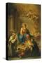 Madonna and Child, St Andrew Avellino and St Gaetano of Thiene-Giuseppe Palizzi-Stretched Canvas