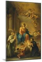 Madonna and Child, St Andrew Avellino and St Gaetano of Thiene-Giuseppe Palizzi-Mounted Giclee Print