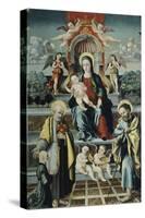 Madonna and Child, St Joseph and St Peter by Giovanni Andrea De Magistris-null-Stretched Canvas