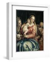 Madonna and Child, St Peter and St Agnes, 1555-1560-Paolo Caliari-Framed Giclee Print