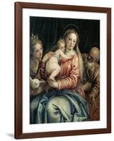 Madonna and Child, St Peter and St Agnes, 1555-1560-Paolo Caliari-Framed Giclee Print