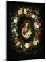 Madonna and Child Surrounded by a Garland of Flowers-Jan Brueghel the Younger-Mounted Giclee Print