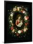 Madonna and Child Surrounded by a Garland of Flowers-Jan Brueghel the Younger-Framed Giclee Print