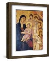 Madonna and Child Surrounded by Angels-Duccio Di buoninsegna-Framed Giclee Print