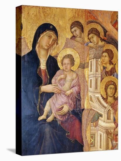 Madonna and Child Surrounded by Angels-Duccio Di buoninsegna-Stretched Canvas