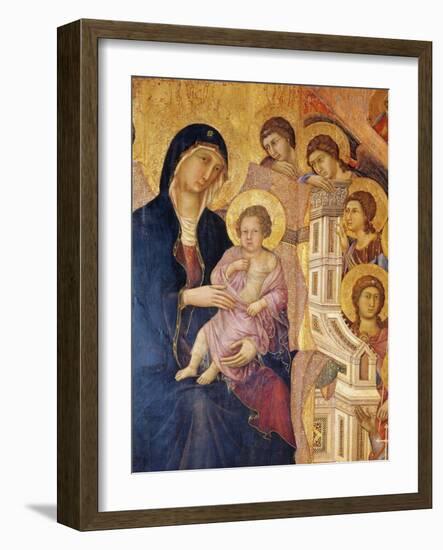 Madonna and Child Surrounded by Angels-Duccio Di buoninsegna-Framed Giclee Print