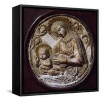 Madonna and Child, Terracotta Tondo, Villa Contarini, Piazzola Sul Brenta, Veneto, Italy-null-Framed Stretched Canvas