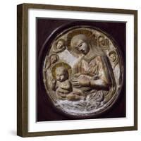 Madonna and Child, Terracotta Tondo, Villa Contarini, Piazzola Sul Brenta, Veneto, Italy-null-Framed Giclee Print