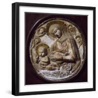 Madonna and Child, Terracotta Tondo, Villa Contarini, Piazzola Sul Brenta, Veneto, Italy-null-Framed Giclee Print