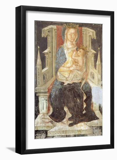 Madonna and Child, the Crypt of Saint Columban's Abbey, Bobbio, Emilia-Romagna, Italy-null-Framed Giclee Print