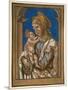 Madonna and Child under an Arch, 1508 (Woodcut, Overworked with Watercolour and Bodycolour)-Hans Burgkmair-Mounted Giclee Print
